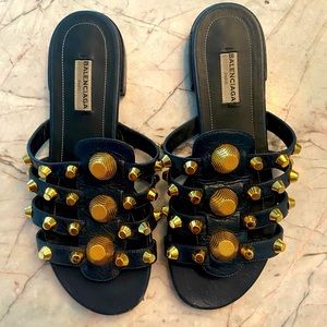 ❌SOLD❌-BALENCIAGA ARENA GOLD STUD SANDAL